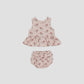 Sleeveless Peplum Set || Vintage Floral