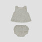 Ruffled Tulip Top + Bloomer Set || Green Garden