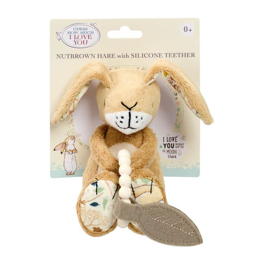 GUESS HOW MUCH I LOVE YOU LITTLE NUTBROWN WITH SILICONE TEETHER