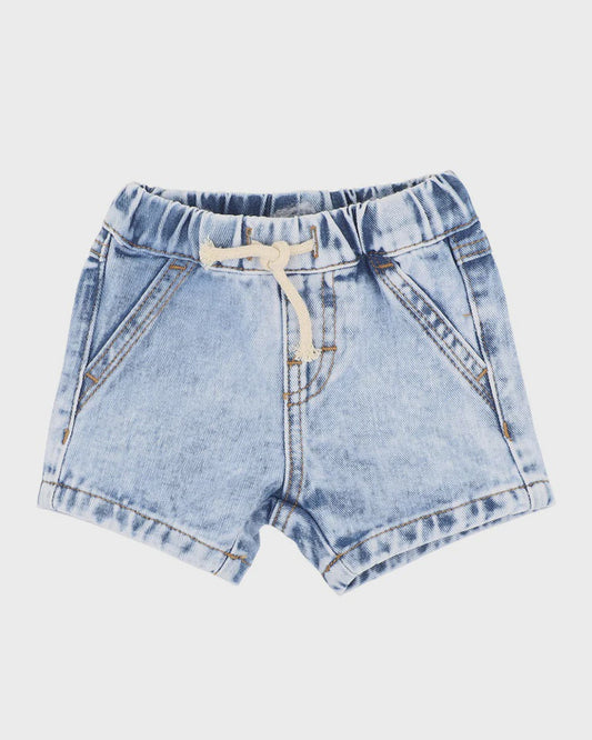 BOYS ACID WASH DENIM SHORTS