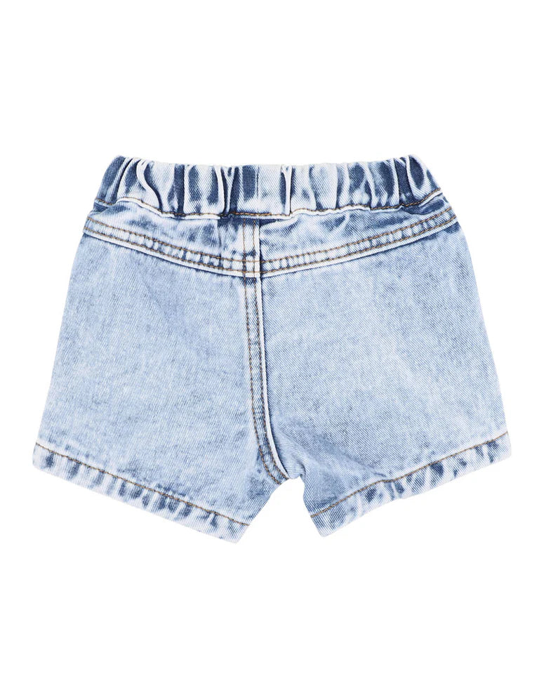 BOYS ACID WASH DENIM SHORTS
