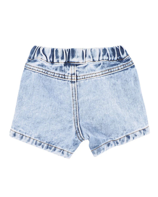 BOYS ACID WASH DENIM SHORTS
