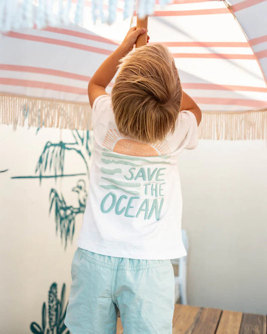 SURFS UP SAVE THE OCEAN TEE 3-7 YRS