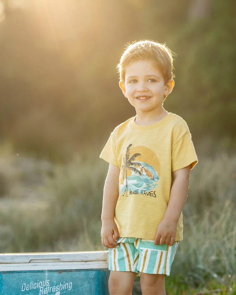 SURFS UP MAKE WAVES TEE 3-7 YRS