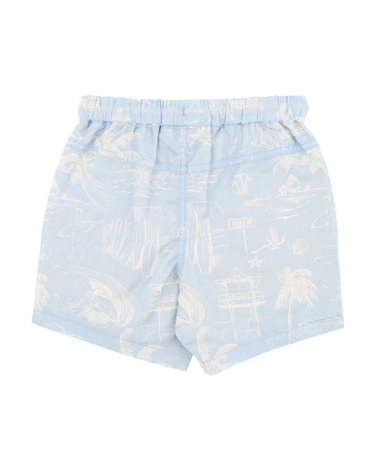 SURFS UP LINEWORK SHORTS 3-7 YRS