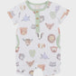 WILDLINGS PRINT SS HENLEY ROMPER