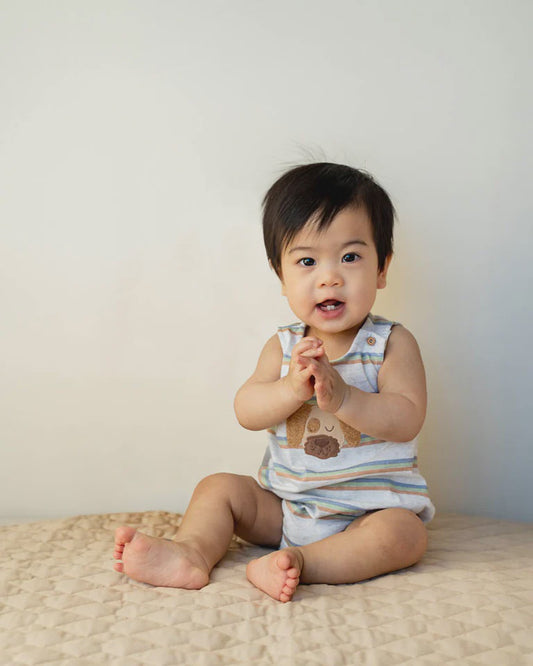 WILDLINGS STRIPE DOG BODYSUIT