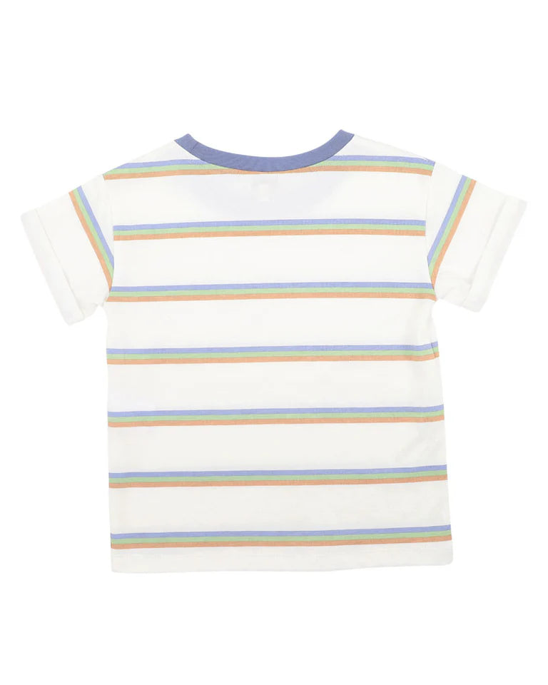 WILDLINGS STRIPE POCKET TEE 3-7 YRS