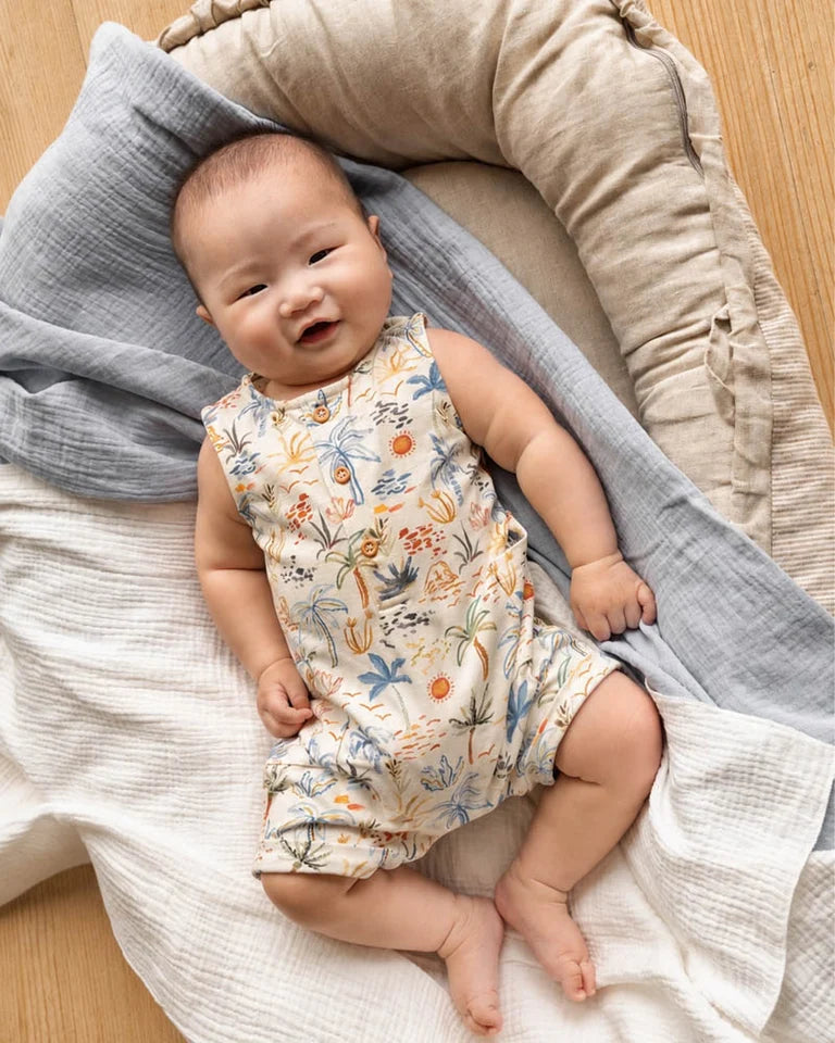 HAVANA ORGANIC BUTTON UP ROMPER