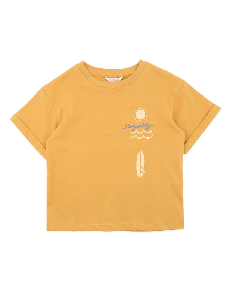 HAVANA STAY SALTY ORGANIC TEE 3-7Y