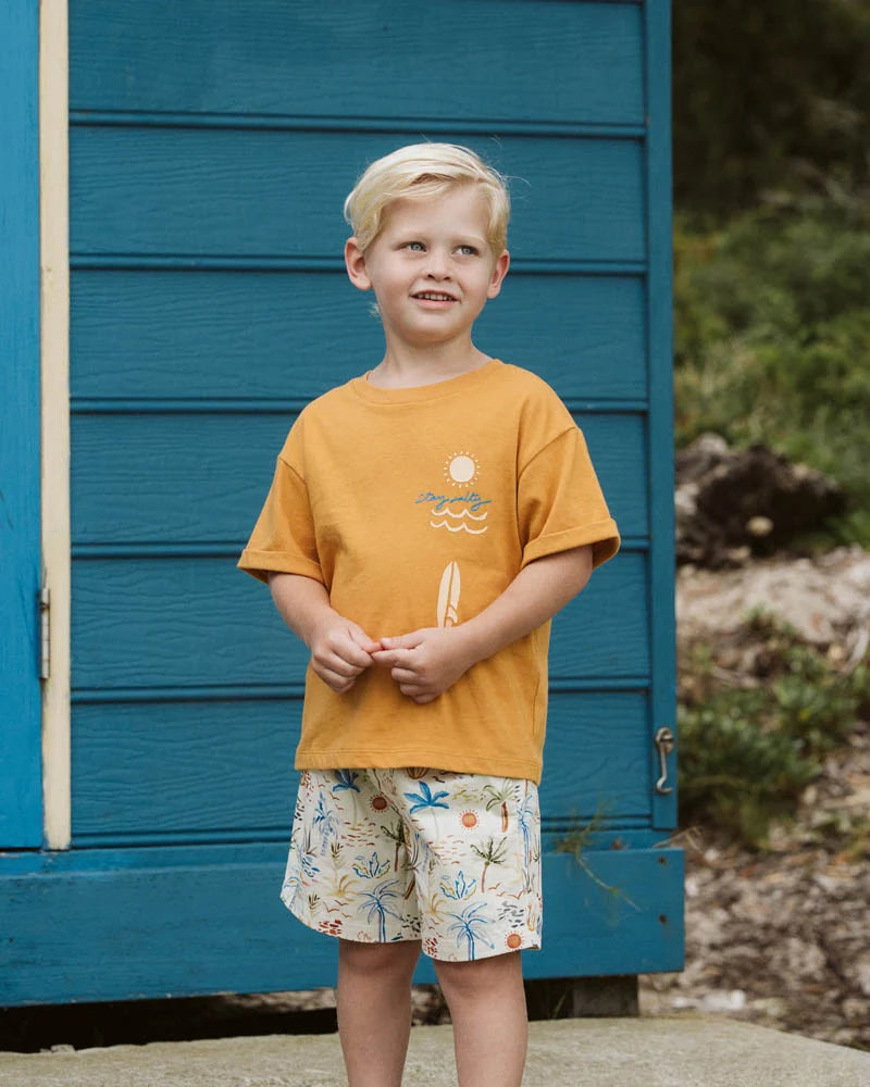 HAVANA STAY SALTY ORGANIC TEE 3-7Y