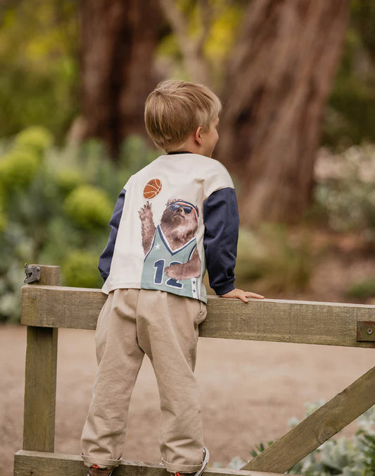 WILD SIDE BASKETBALL LS TEE 3-7 YRS