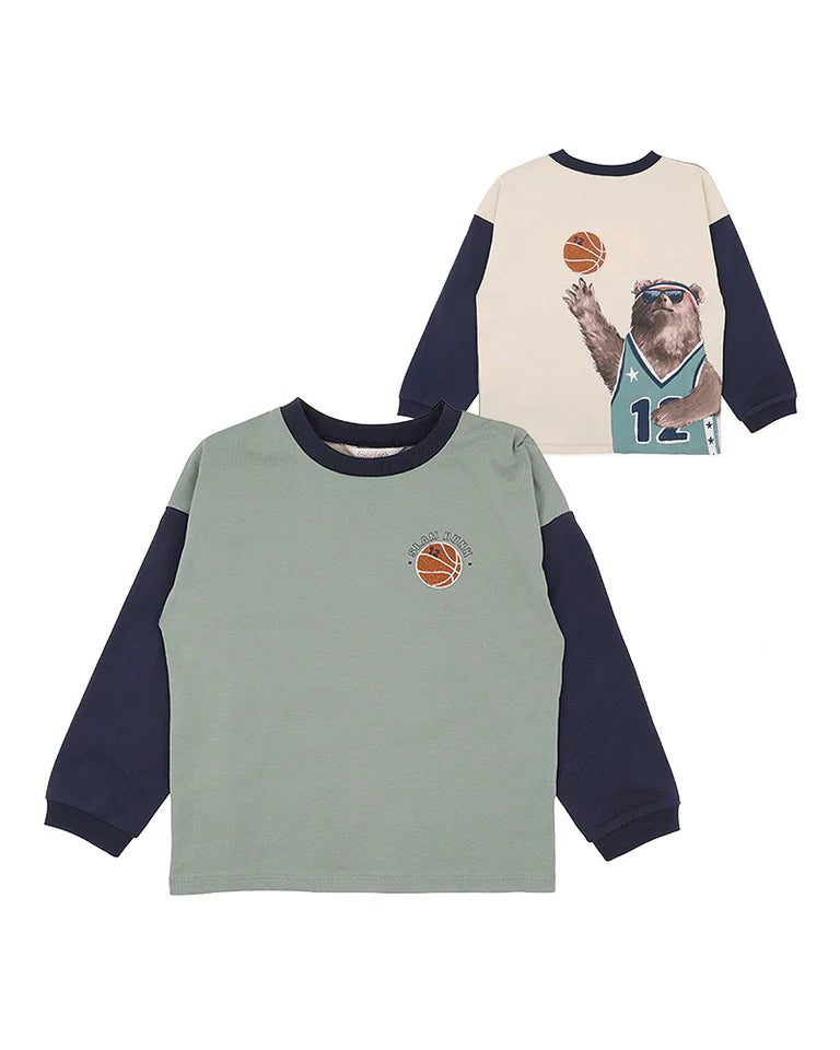 WILD SIDE BASKETBALL LS TEE 3-7 YRS