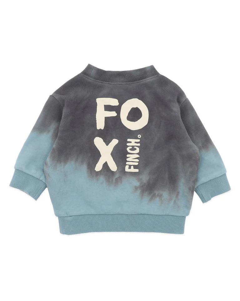 TEAL DIP DYE SWEATSHIRT 3-7YRS