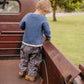 WASHED BLACK PULL ON CARGO JEANS 3-7 YRS