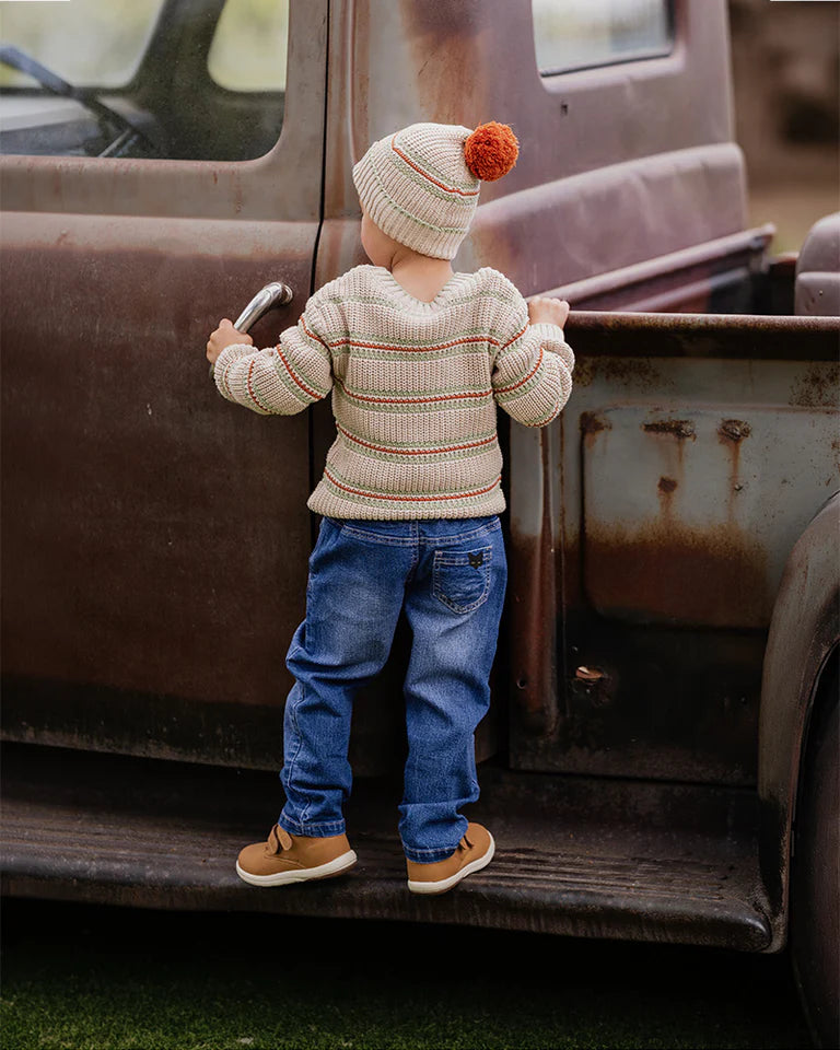 BOYS FOX PULL ON DENIM JEANS 3-7 YRS