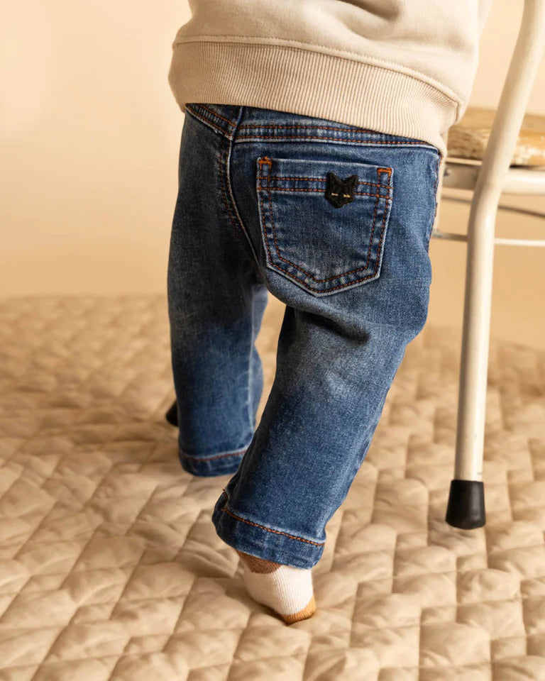 BOYS FOX PULL ON DENIM JEANS