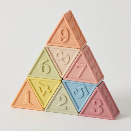 Jiggle and Giggle Eco friendly triangle counting stacker