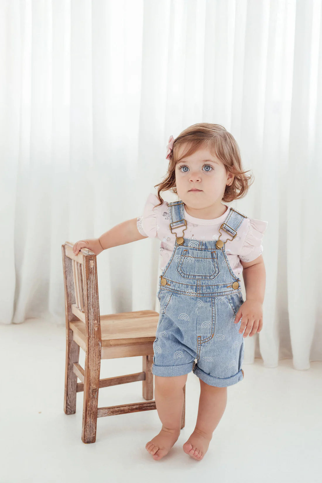 Light Denim Rainbow Overalls