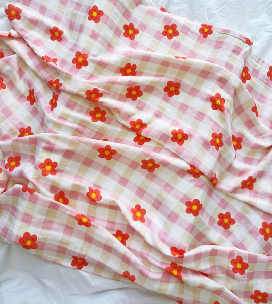 Daisy Fields Organic Muslin Swaddle Wrap