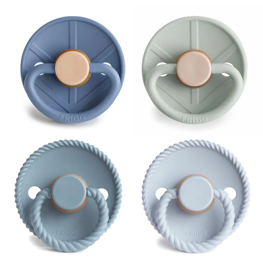 FRIGG Multi Pacifier 4 Pack Latex | 0-6mths | Skyline Serenity