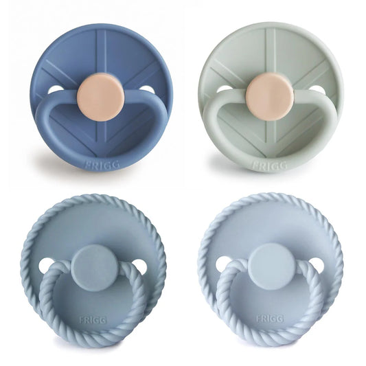 FRIGG Multi Pacifier 4 Pack Silicone | 6+mths | Skyline Serenity