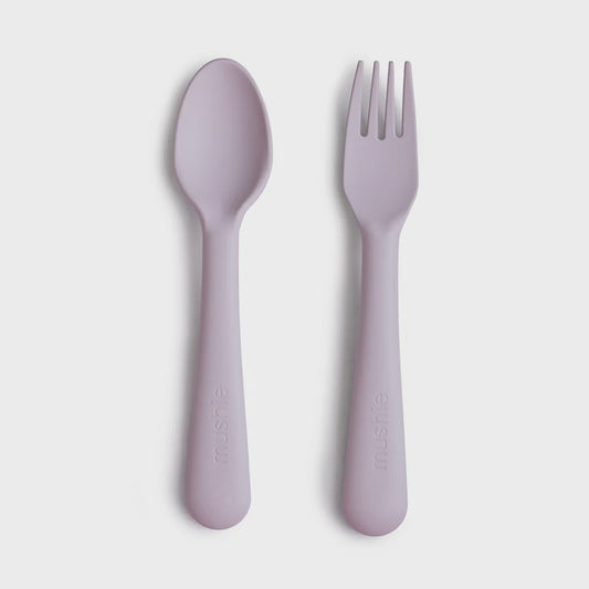Dinnerware Fork and Spoon Set | Soft Lilac