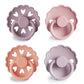 FRIGG Multi Pacifier 4 Pack Silicone  | 0-6mths | Sunset Bliss