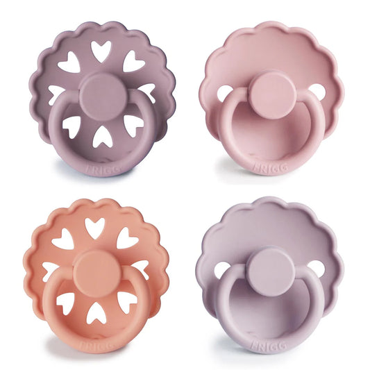 FRIGG Multi Pacifier 4 Pack Silicone  | 0-6mths | Sunset Bliss