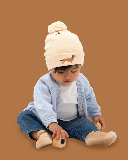Organic cardigan Remy - bluebird