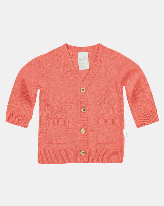 Organic cardigan remy - Paprika