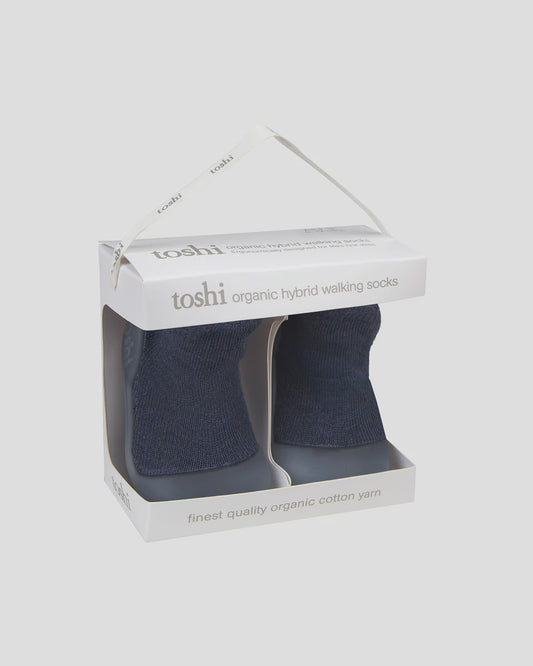 Organic Hybrid Walking Socks Dreamtime Footsteps |Ink