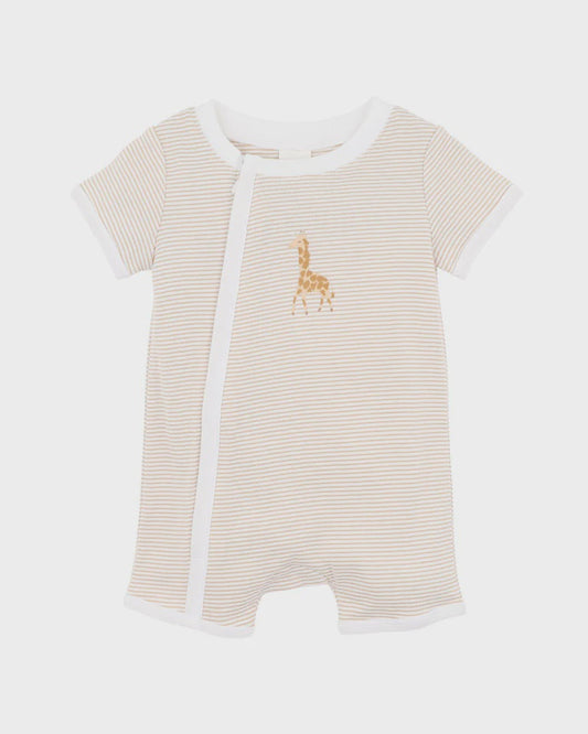 BILLIE GIRAFFE ORGANIC SS ZIPSUIT