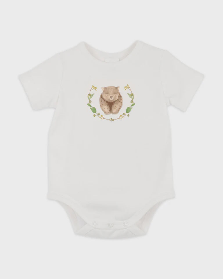 AUSTRALIANA ORGANIC WOMBAT BODYSUIT