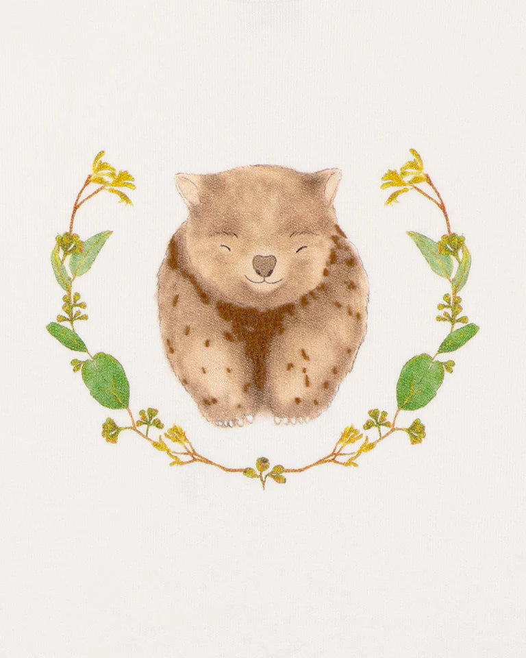 AUSTRALIANA ORGANIC WOMBAT BODYSUIT