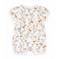TAYLOR ORGANIC FLORAL SS ZIP ROMPER