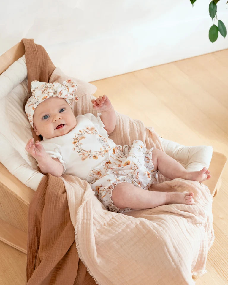 TAYLOR ORGANIC FLORAL KOALA BODYSUIT