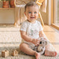 TAYLOR ORGANIC SS KOALA ZIP ROMPER