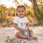 TAYLOR ORGANIC SS KOALA ZIP ROMPER