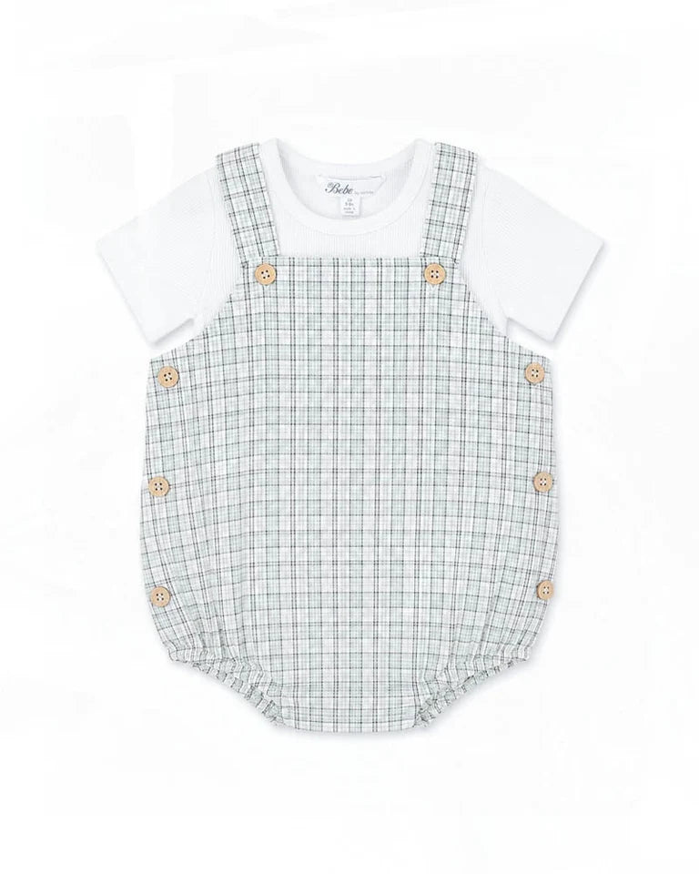 TAYLOR CHECK BODYSUIT & TEE SET