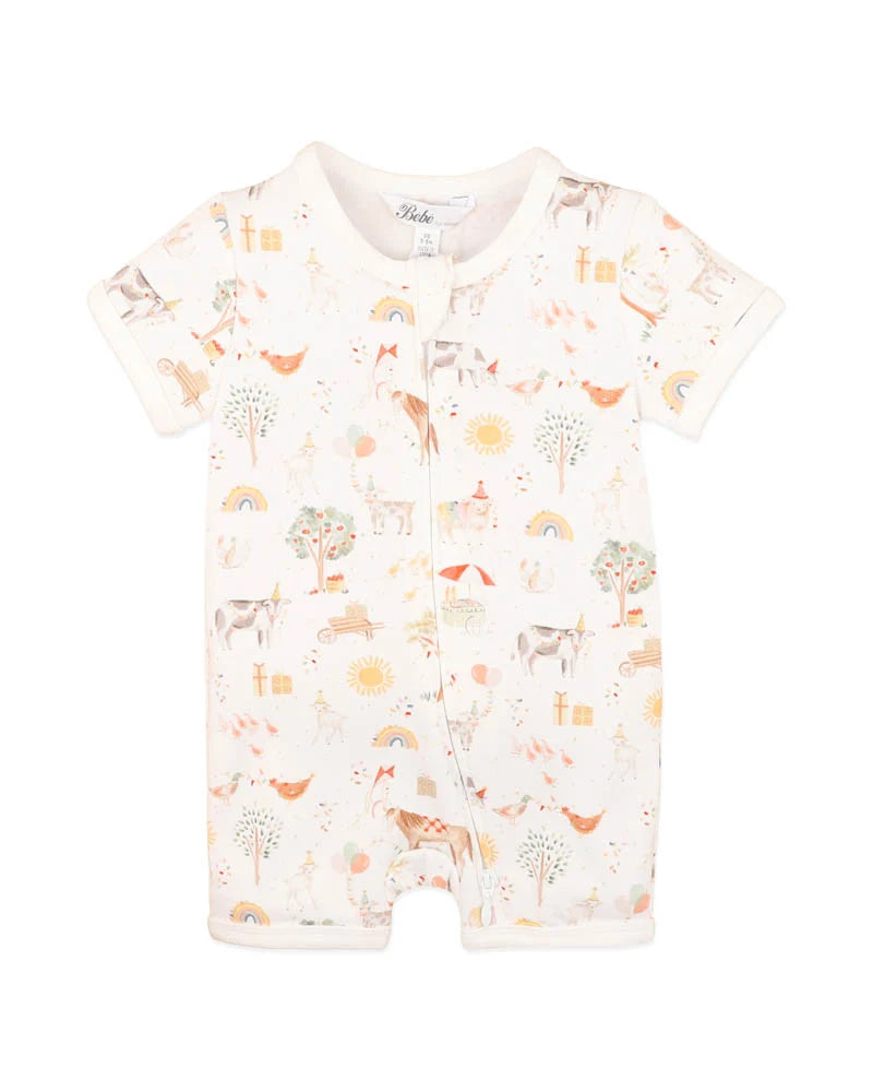 SCOUT ORGANIC SS ZIP ROMPER