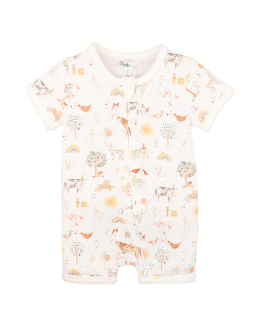 SCOUT ORGANIC SS ZIP ROMPER