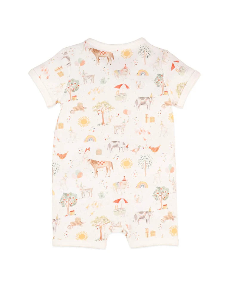 SCOUT ORGANIC SS ZIP ROMPER