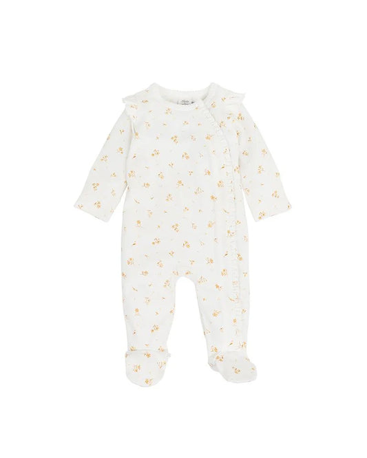 BAILEY FLORAL LS ZIP ONESIE