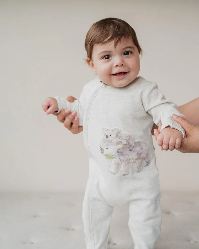 BAILEY KOALA LS ZIP ONESIE