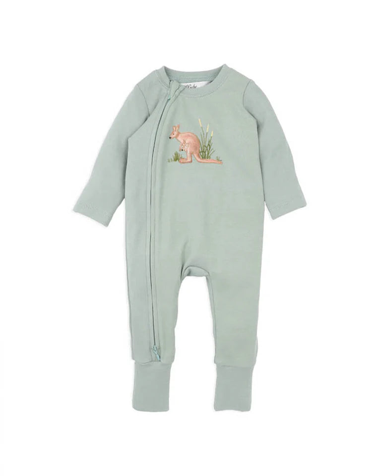 CHARLIE KANGAROO ORGANIC ZIPSUIT