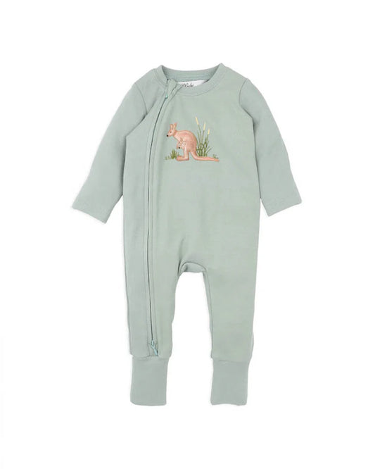 CHARLIE KANGAROO ORGANIC ZIPSUIT