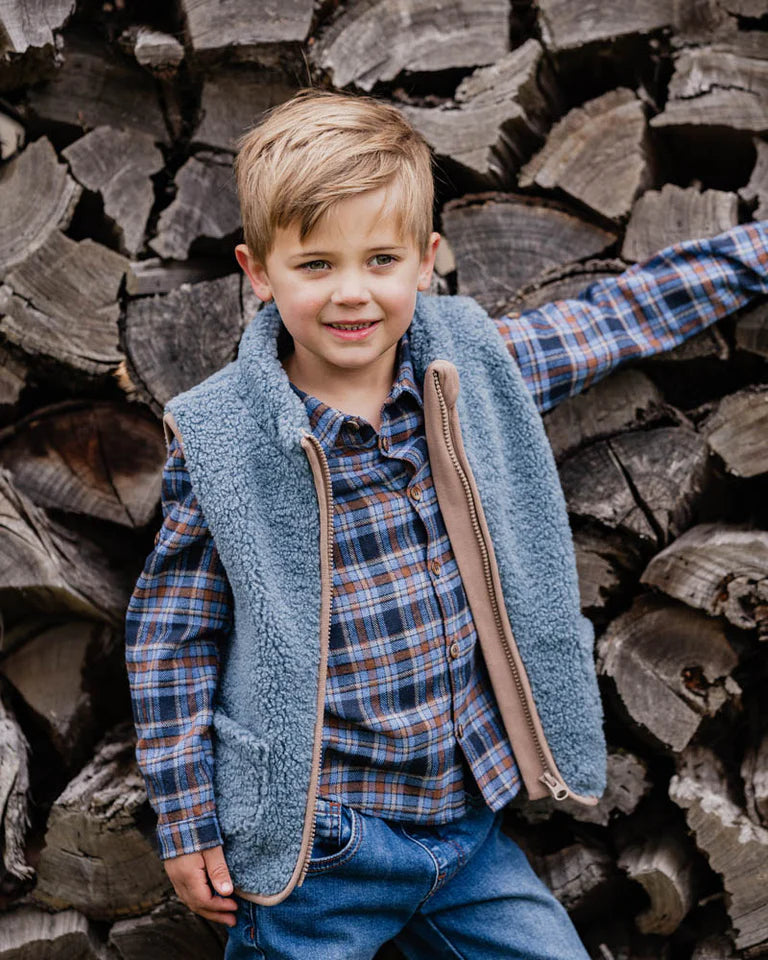 BLUE SHERPA VEST 3-5 YRS