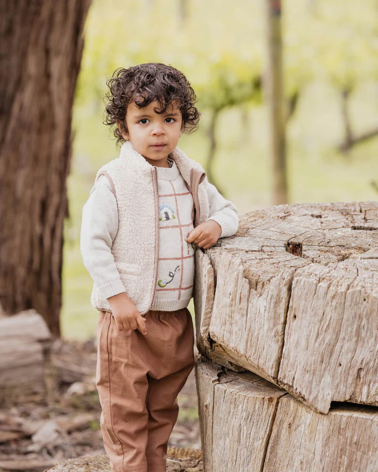 NATURAL SHERPA VEST 3-5 YRS