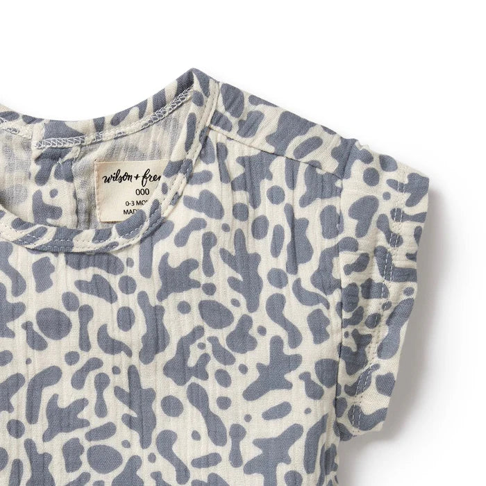 Blue Coral Organic Crinkle Tee